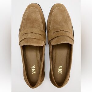 Zara suede loafers